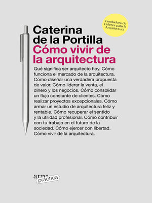 cover image of Cómo vivir de la arquitectura